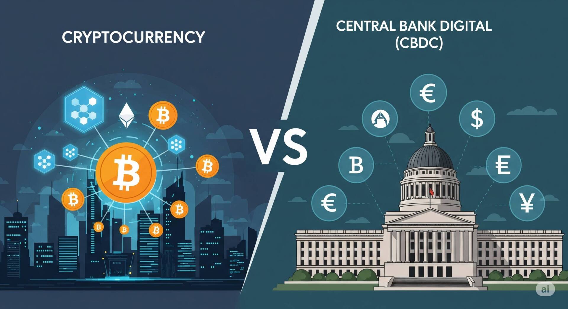 デジタル通貨の二分法：暗号資産と中央銀行デジタル通貨（CDBC）の比較分析